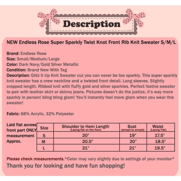 Super Sparkly Twist Knot Front Rib Knit Sweater - Picture 8 of 8